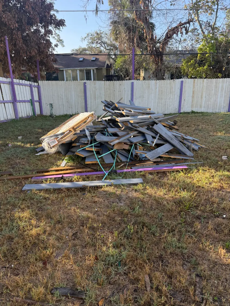 Yard Debris Removal — Before