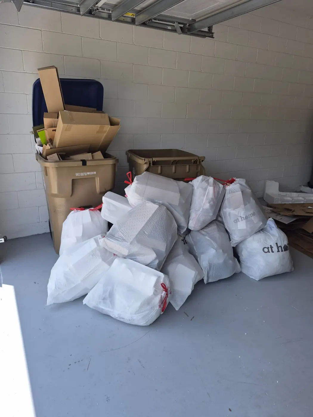 Moving Bags & Boxes Haul-Off — Before