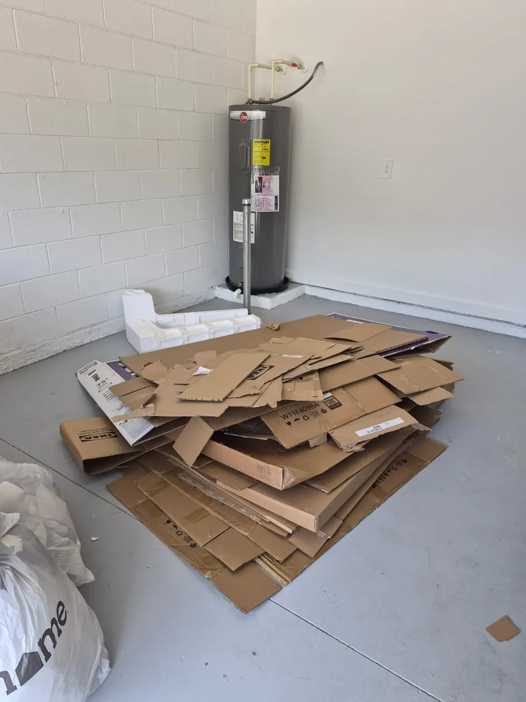 Cardboard & Packing Waste — Before